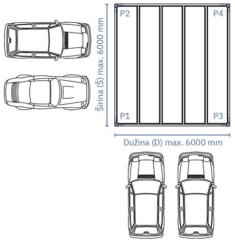 HR-Carport cars positions Type 1
