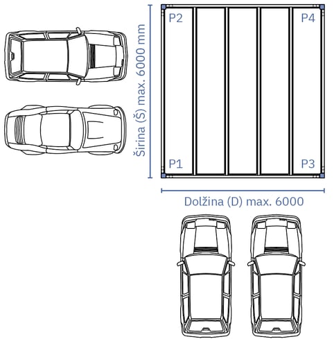 SI-Carport cars positions Type 1