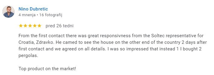 Dubretić google testimonial